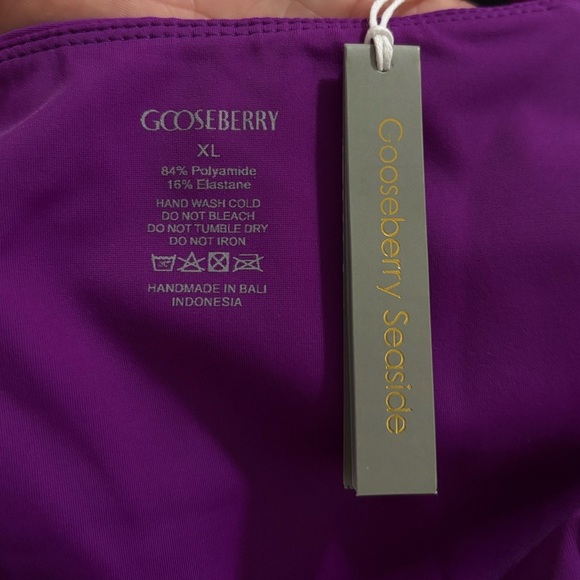 NWT GOOSEBERRY Women’s One-Piece Tank Plum Swimsuit - Picture 10 of 15